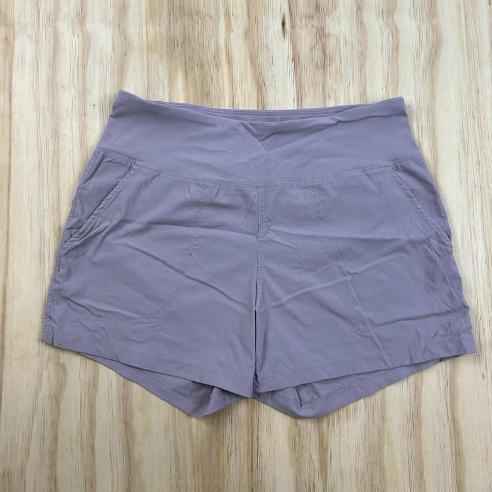 Mountain Hardwear Womens M Purple Stretch Pull On Shorts Pocket Hiking Outdoor